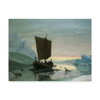 Zaštitni znak likovna umjetnost 'Erik Rode otkriva Grenland', platno umjetnost Je Carl Rasmussen