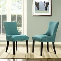 Blagovaonska stolica od tkanine u tirkiznoj boji