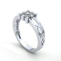 Autentični dijamant okruglog reza od 0,25 karata, muški ovalni klasični zaručnički prsten za godišnjicu zaruka