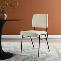 Ručno tapecirana stolica za blagovanje u Crnoj i svijetlosivoj boji