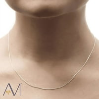 Ogrlica za lanac srebrnih zmija, 16 ”do 30”, s kopčom jastoga, za žene, djevojke, unisex