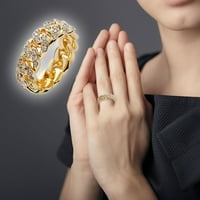 Kubanski hop cirkon lančani prsten s punim umetkom premaz od legure cirkona modni prstenovi