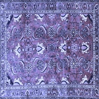 Tradicionalni unutarnji tepisi pravokutnog oblika u perzijskoj plavoj boji, koji se mogu prati u perilici, 5'