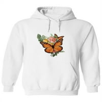 Leptiri i cvijeće hoodie žene -spideals dizajni, ženski 4x
