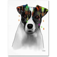 Marlene Watson Jack Russel Terrier Canvas Art