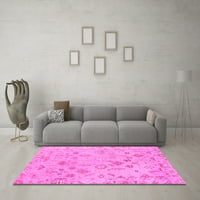Tradicionalne prostirke za sobe u pravokutnom orijentalnom stilu u ružičastoj boji, 8' 12'