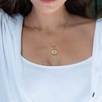 Slojevita početna ogrlica za žene 14K Zlatna slojevita Početna ogrlica lanac od papirnog cclip -a šesterostruke