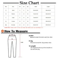 Ležerne hlače za žene čvrste labave gumbe s džepom od elastičnog struka duge hlače crne m