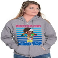Obožavatelj pop glazbe Brooklynn crtani zip hoodie dukserica žene Brisco Brands l