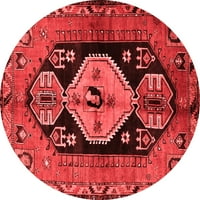 Ahgly Company zatvoreni okrugli perzijski crveni tradicionalni prostirke, 5 'krug