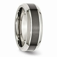 Čvrsta baza od nehrđajućeg čelika Black keramičko središnje središte za vjenčanje Veličina prstena 9.5