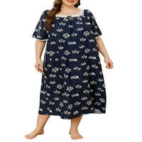 Ženska ležaljka u A-listi, Vintage široke spavaćice Plus size, pidžame za opuštanje