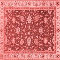 Tvrtka Aludes strojno pere tradicionalne unutarnje prostirke u orijentalnom stilu u crvenoj boji, kvadratne 3
