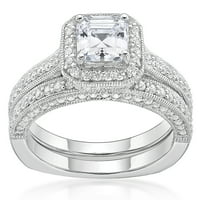 Jay Heart dizajnira sterling srebro simulirano bijeli dijamantni zaručnički prsten