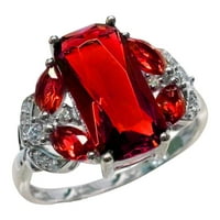 Randolph zlato pozlaćen crveni vjenčani prsten bling bling crveni kristalni prsten za mladenku