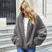 Traper jakna za žene ljetna jakna Ženski kaput krojeni Slatki pulover s tri džepa s kapuljačom džemperi topli