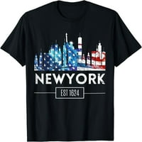 New York 4. srpnja Us Amencan zastave podudarajući suvenir retro majica