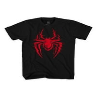 Marvel Spiderman Boys Miles Morales Leap i logotip grafička majica s kratkim rukavima, 2-pack, veličine 4-18