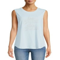 Ženska majica bez rukava s grafičkim printom u donjem dijelu