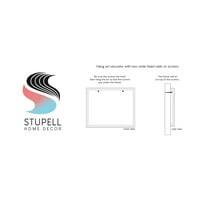 Stupell Industries s uzorkom geometrijskih apstraktnih oblika grafička umjetnost siva uokvirena umjetnička print