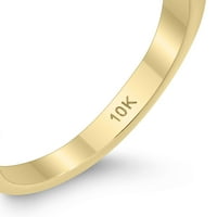 Ženski pasijans ovalni oblik akvamarinskih valnih prstena u 10k žutom zlatu