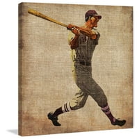 Marmont Hill Vintage Baseball Swing Slikarski otisak na omotanom platnu