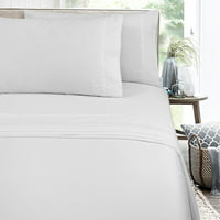 Osnovne kočije nit Broj jednostavne njege Percale jastučnice set od 2, Standardna kraljica, arktička bijela