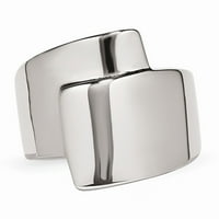 Polirani modni prsten od nehrđajućeg čelika Veličina: 8; za odrasle i tinejdžere; za žene i muškarce