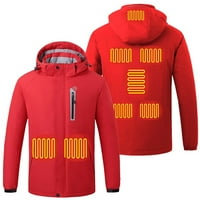 Pimfylm puffer jakna muški topli muški kaputi s dugim rukavima crveni 2xl