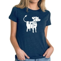 Ženska premium mješavina riječi art majica - sveta krava