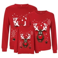 Božićne pidžame za obitelj, tinejdžere, dječake i djevojčice, Majice s polka točkicama s printom od 3 inča, Gornji