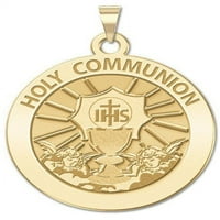 Vjerska medalja Presvetog sakramenta veličine četvrt litre u 14-karatnom žutom zlatu