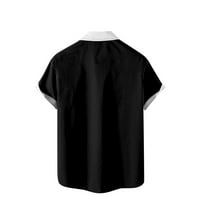 Košulje za plažu Plus Size s printom za muškarce bluza s reverom kratkih rukava ljetni casual labavi vrhovi
