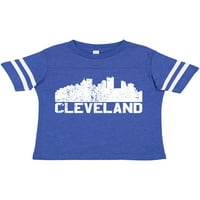 Inktastic Cleveland Skyline Grunge bijeli poklon mališana ili majica za malu djecu