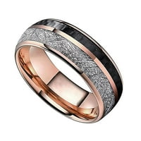 Strelice od nehrđajućeg čelika s drvenim zrnom ljubičasti prsten nakit od titanovog čelika ručni prstenovi za