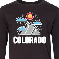 Inktastične planine Colorado i oblaci majice s dugim rukavima