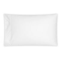Saten Stitch hotelski stil pamučni jastuk, kralj, bijela bjelokosti, set od 2