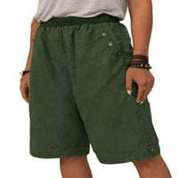 Ženske mini hlače bermudske kratke hlače za plažu s elastičnim strukom, kratke pripijene hlače širokog kroja,