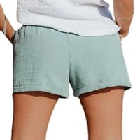 Beiwei kratke hlače s visokim strukom za žene Summer Casual Lounge kratke hlače s izvlačenjem i džepovima