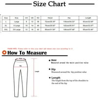 Ženske lanene hlače ljetne, Plus veličine, Ležerne, vezice, elastični pojas, džepovi, široke hlače