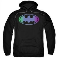 Batman-Gradientni logotip šišmiša-majica s kapuljačom za odrasle-crna, 2 inča