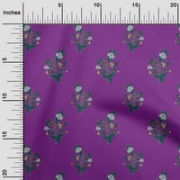 Jednobojna rajonska šifonska tkanina s otisnutim lišćem i cvjetnim blokovima, tkanina za šivanje široka centimetar