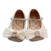 Colisha Kids Mary Jane Sandals Bow Flats Magic Thicke Cipele Wedding Lightweight Princess Shoe Speap remen Beige