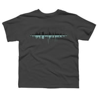 Music City Boys Ugljen siva grafička majica - Dizajn od strane ljudi XL