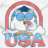 Tootsie g. Owl American Patriot USA Crewneck T majice Dječak djevojčica tinejdžer Brisco Brands l