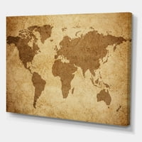 Karta drevnog svijeta v Slikanje platna umjetnički tisak