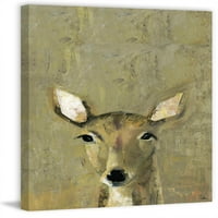 O moj jeleni slikati otisak na zamotanom platnu