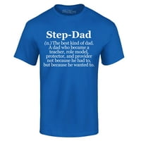 Shop4ever Grafičke majice za muške majice Men's Step-Dad Srednje kraljevsko plavo