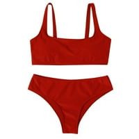 Push-up komplet, prugasti kupaći kostim s naramenicama visokog struka, dva ženska kupaća kostima, bikini s visokim