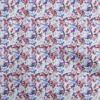 Jednobojna pamučna srednje plava apstraktna cvjetna tkanina za prošivanje, tkanina za šivanje s otiskom širine